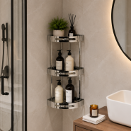 استند کنجی دیواری استیل
