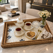 سینی حصیری صدف